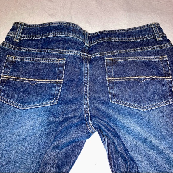 American Eagle Outfitters Jeans Womens 10 Flare Leg Denim 7433 Cropped Faded Y2K - Picture 3 of 6